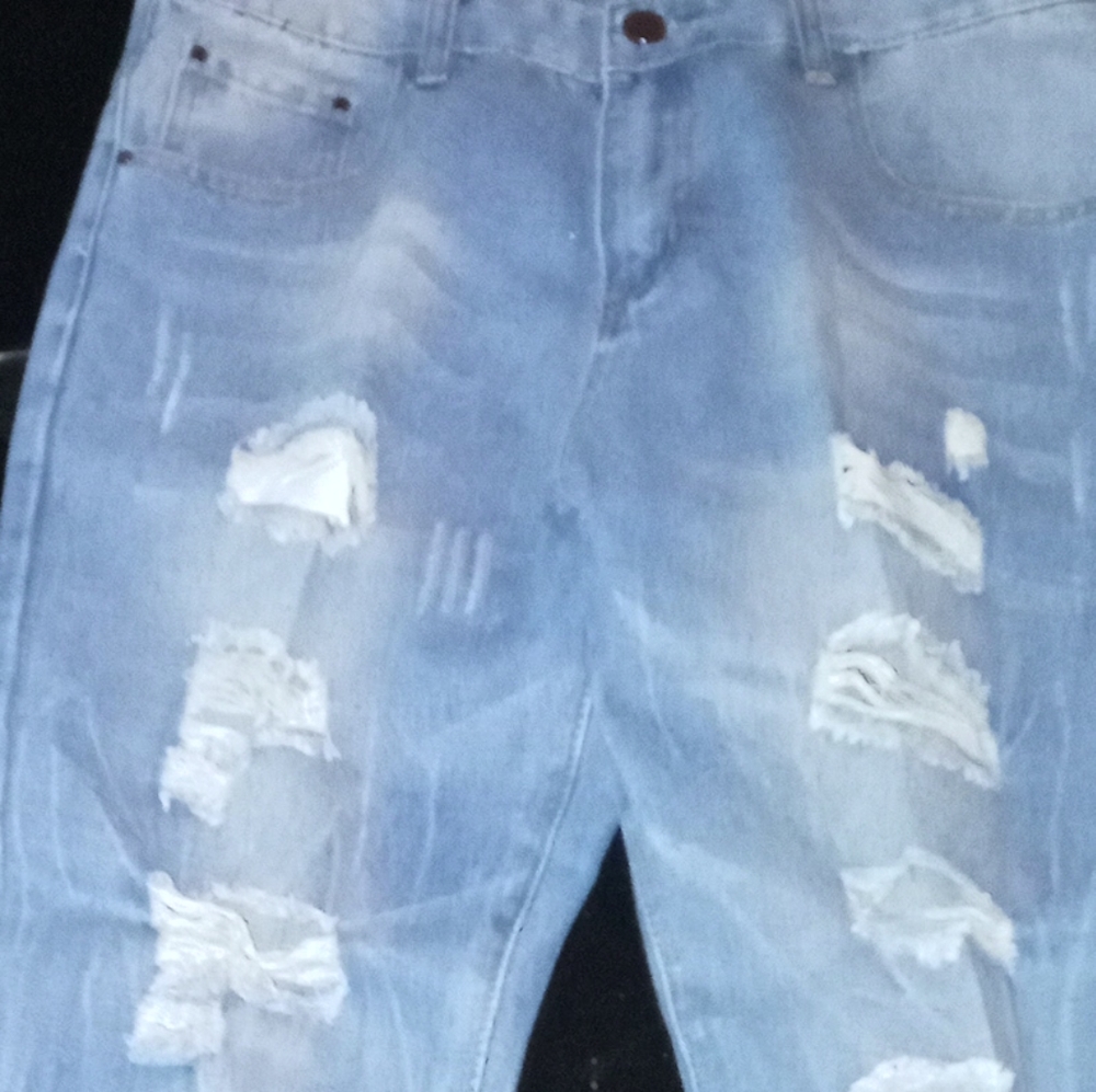 Classic jeans/ Light Blue/ Ripped - Picture 3 of 3